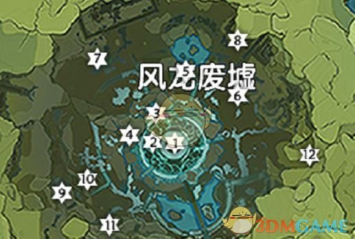 《原神》风龙废墟风神瞳地图分享