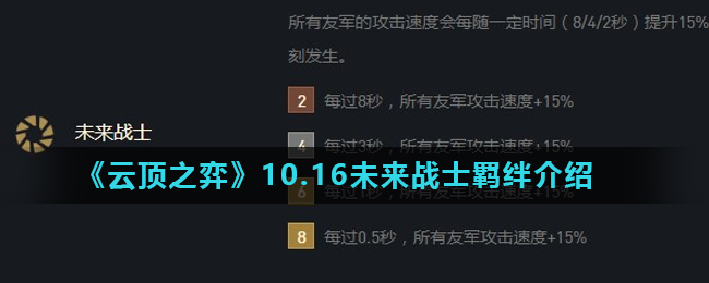 《云顶之弈》10.16未来战士羁绊介绍